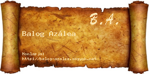 Balog Azálea névjegykártya