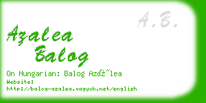 azalea balog business card